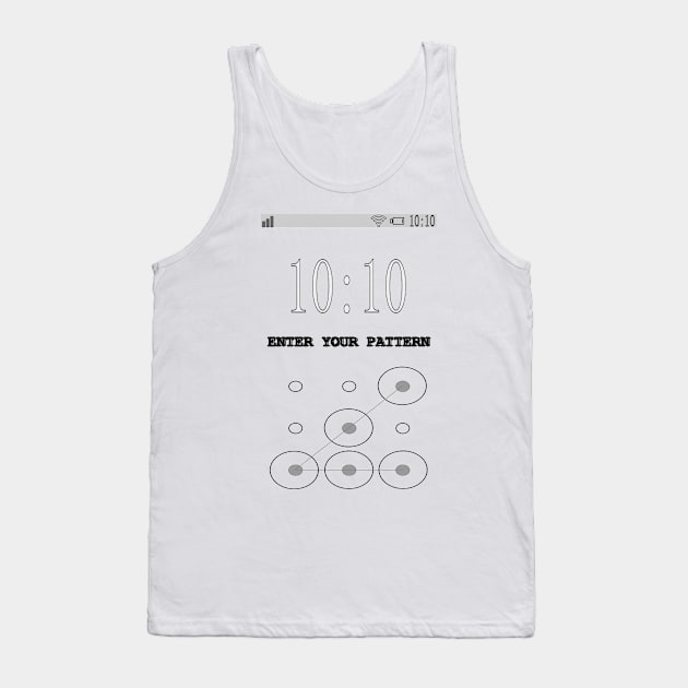 Phone Unlock Pattern Tank Top by Desert Boy